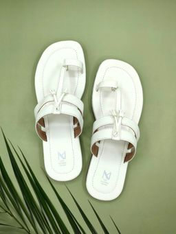 The Madras Trunk - Knox Sandals In White