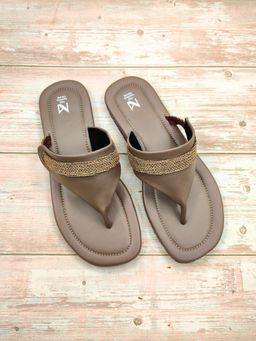 The Madras Trunk - Levi Sandals In Taupe