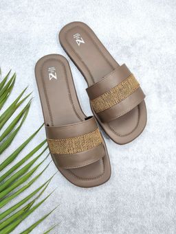 The Madras Trunk - Zayn Sandals In Taupe