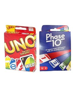 Mattel - Uno and Phase 10 Card Games (Pack Of 2) (3-4 Years)