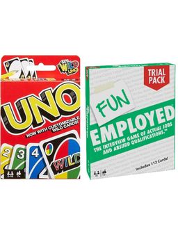 Mattel - Fun Employed and Uno Card Games (Pack Of 2) (3-4 Years)