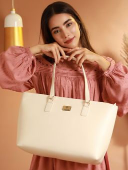 Priyaasi - Classic White Solid Tote Bag