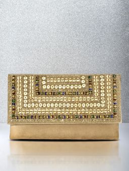 Peora - Womens Handmade Evening Stylish Bridal Fashion Cream Clutch with Detachable Strap