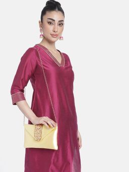 Peora - Womens Bridal Evening Clutch with Detachable Strap