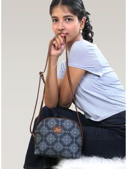 LIVRO - Womens Green Vegan Leather Floral Printed Sling Bag