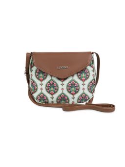 LIVRO - Womens Multi-Color Vegan Leather Sling Bag with Adjustable Strap