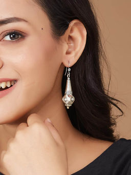 Fabindia - Women Silver Drop Dangler Earrings