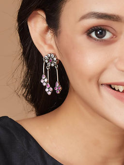 Fabindia - Women Pink Stylish Dangler Earrings