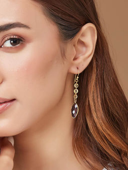 Fabindia - Women Purple Dangler Earrings