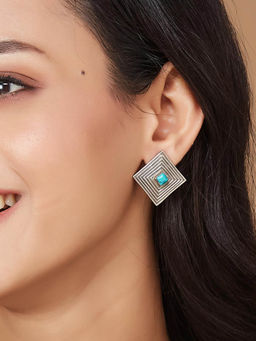 Fabindia - Women Turquoise Stud Earrings