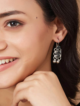 Fabindia - Women Black Dangler Earrings