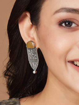 Fabindia - Women Yellow Dangler Earrings