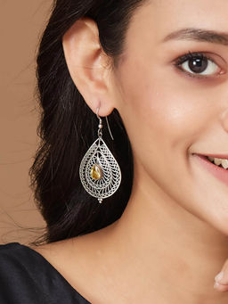 Fabindia - Women Yellow Drop Earrings
