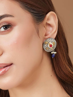 Fabindia - Women Multi-Color Metal Dangler Earrings
