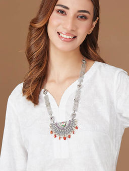 Fabindia - Women Multi-Color Metal Long Necklace