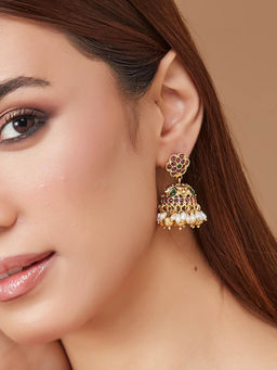 Fabindia - Women Multi-Color Metal Jhumka Earrings