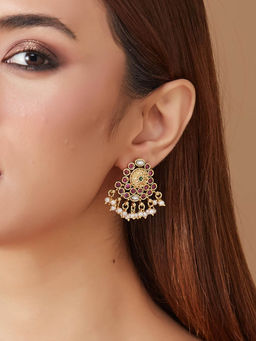 Fabindia - Women Metal Pearl Drop Earrings