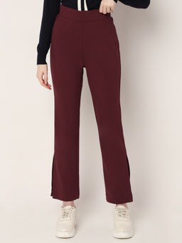VERO MODA - Wine High Rise Bootcut Pants