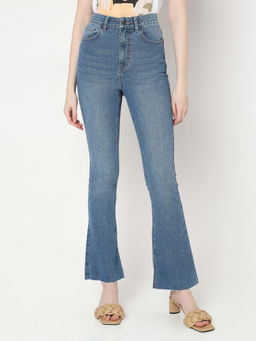 VERO MODA - Blue High Rise Flared Jeans