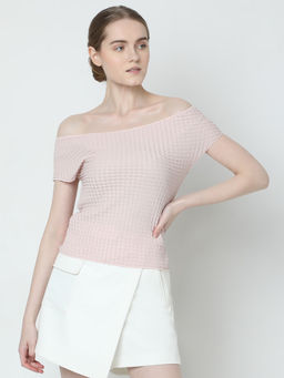 VERO MODA - Pink Off-Shoulder Top