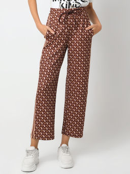 VERO MODA - Brown Abstract Print Pant