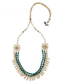 Joules By Radhika - Jade Drops And Polki Necklace