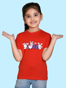 Nusyl - Red Printed Regular Fit T-Shirt