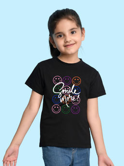 Nusyl - Black Printed Regular Fit T-Shirt