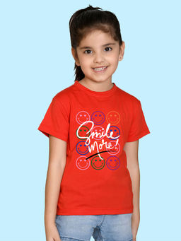 Nusyl - Red Printed Regular Fit T-Shirt