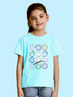 Nusyl - Blue Printed Regular Fit T-Shirt