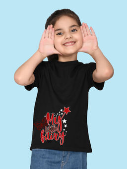 Nusyl - Black Printed Regular Fit T-Shirt