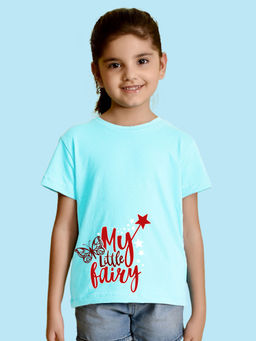 Nusyl - Blue Printed Regular Fit T-Shirt