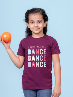 Nusyl - Purple Printed Regular Fit T-Shirt