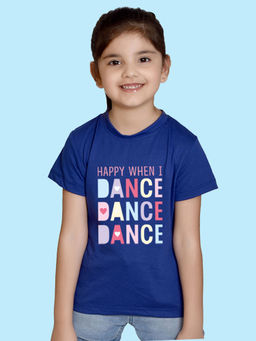 Nusyl - Blue Printed Regular Fit T-Shirt