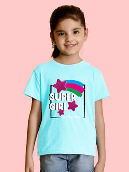 Nusyl - Blue Printed Regular Fit T-Shirt