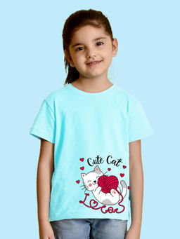 Nusyl - Blue Printed Regular Fit T-Shirt