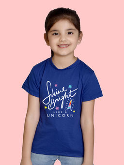 Nusyl - Blue Printed Regular Fit T-Shirt