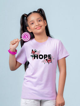 Nusyl - Lavender Printed Regular Fit T-Shirt