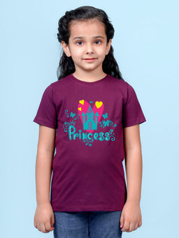 Nusyl - Purple Printed Regular Fit T-Shirt