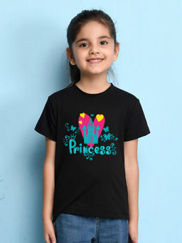 Nusyl - Black Printed Regular Fit T-Shirt