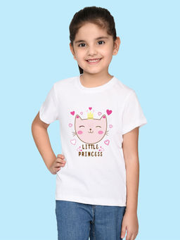 Nusyl - White Printed Regular Fit T-Shirt