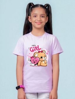 Nusyl - Lavender Printed Regular Fit T-Shirt