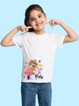 Nusyl - White Printed Regular Fit T-Shirt