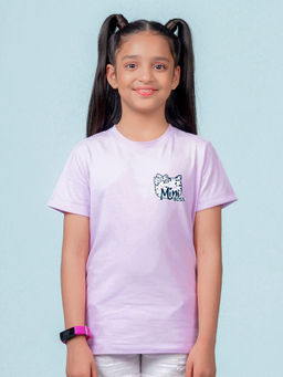 Nusyl - Lavender Printed Regular Fit T-Shirt