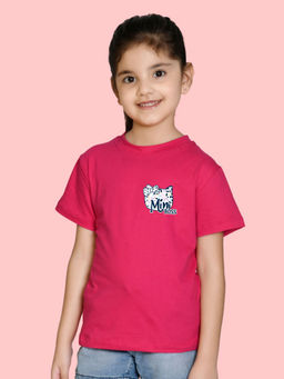 Nusyl - Pink Printed Regular Fit T-Shirt
