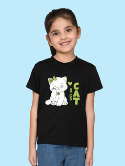 Nusyl - Black Printed Regular Fit T-Shirt