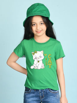 Nusyl - Green Printed Regular Fit T-Shirt