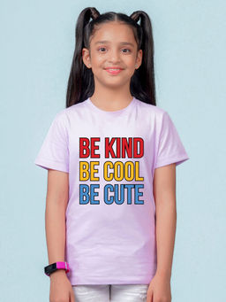 Nusyl - Lavender Printed Regular Fit T-Shirt