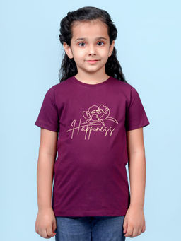 Nusyl - Purple Printed Regular Fit T-Shirt