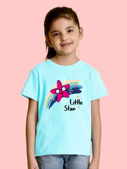 Nusyl - Blue Printed Regular Fit T-Shirt